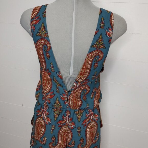 Zara paisley low back boho jumpsuit size XS - Picture 6 of 12